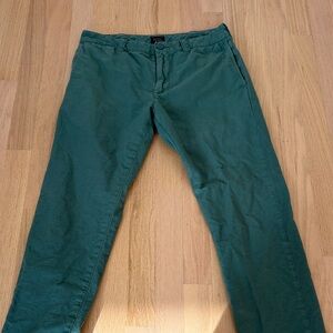 J. Crew Men's Teal/ Aquamarine Green Chinos 29 waist/ 32 inseam